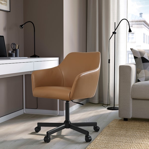 IKEA TOSSBERG / MALSKÄR swivel chair Grann Light Brown / Black, Ikea Ireland | 2096FOWMD