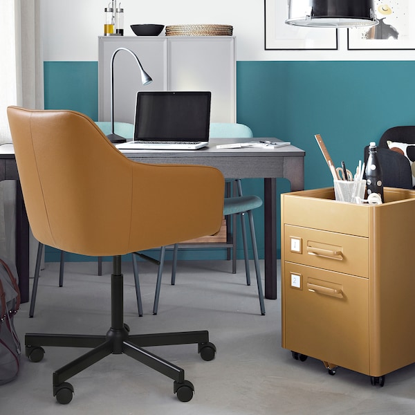 IKEA TOSSBERG / MALSKÄR swivel chair Grann Light Brown / Black, Ikea Ireland | 2096FOWMD