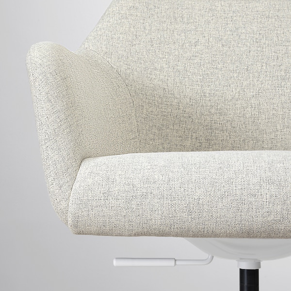 IKEA TOSSBERG / MALSKÄR swivel chair Gunnared Beige / White, Ikea Ireland | 4179JYLSZ