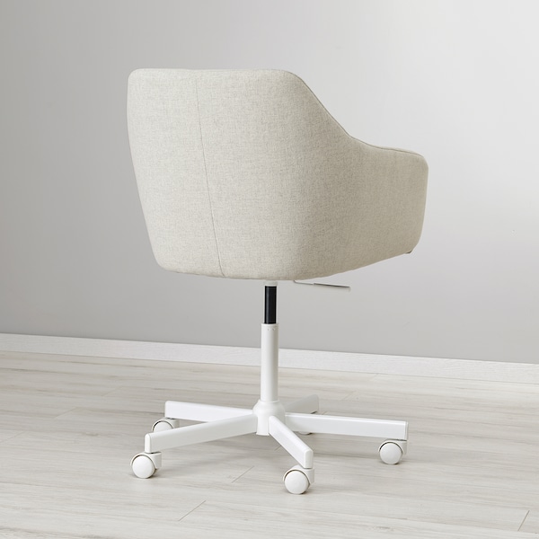 IKEA TOSSBERG / MALSKÄR swivel chair Gunnared Beige / White, Ikea Ireland | 4179JYLSZ
