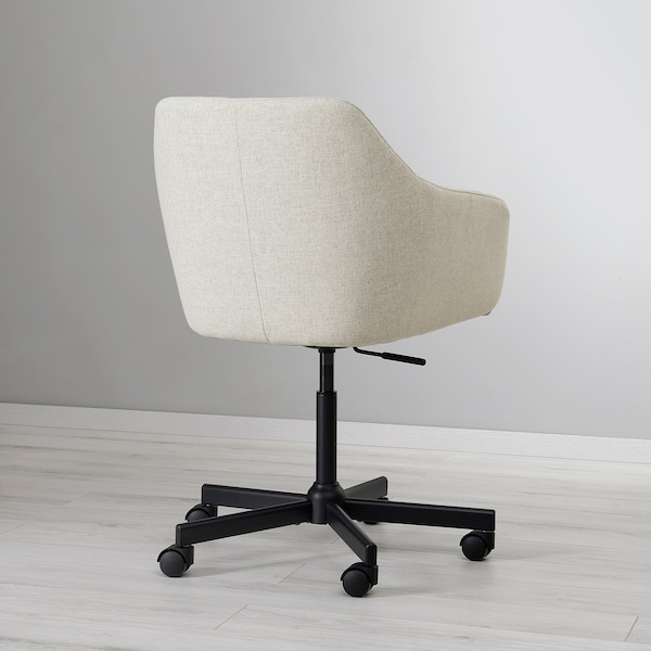 IKEA TOSSBERG / MALSKÄR swivel chair, Gunnared beige/black Gunnared Beige / Black, Ikea Ireland | 1726JNACR