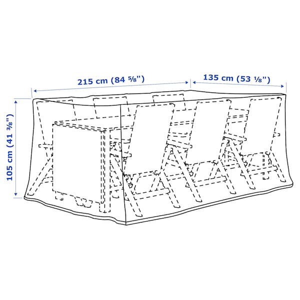 IKEA TOSTERÖ Cover for furniture set, black, 84 5/8x53 1/8 in, Ikea Ireland | 3476WPGEJ