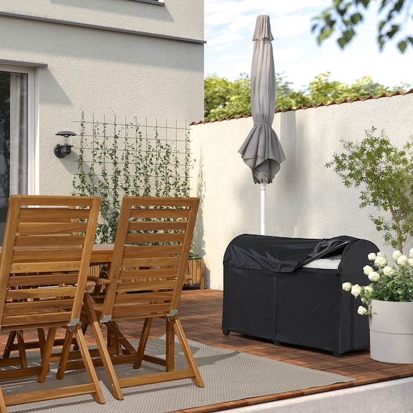 IKEA TOSTERÖ Storage box, outdoor, black, 50 3/4x17 3/8x31 1/8 in, Ikea Ireland | 6851LIESF