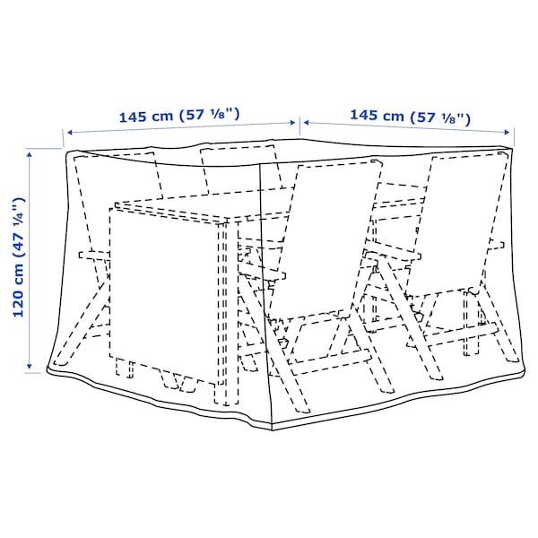 IKEA TOSTERÖ cover for furniture set, dining set/black, 57 1/8x57 1/8 in, Ikea Ireland | 7639BLOJH