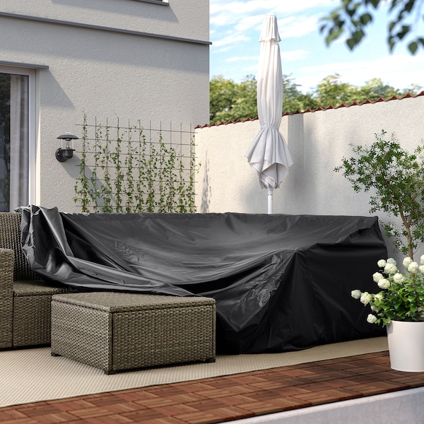 IKEA TOSTERÖ cover for outdoor furniture, sofa/black, 86 5/8x86 5/8 in, Ikea Ireland | 4657CJAMV