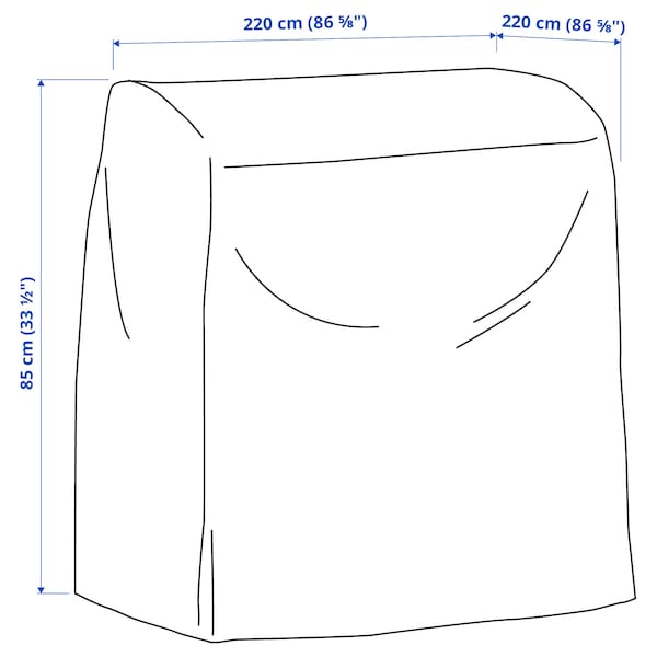 IKEA TOSTERÖ cover for outdoor furniture, sofa/black, 86 5/8x86 5/8 in, Ikea Ireland | 4657CJAMV
