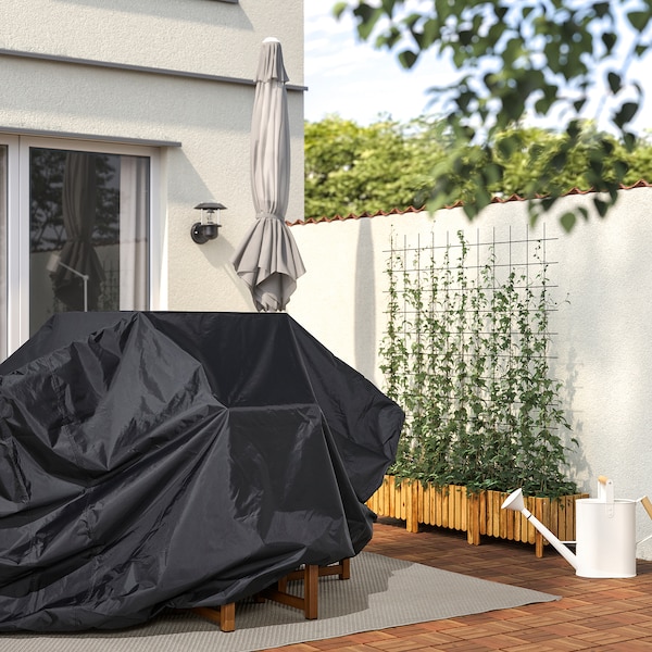 IKEA TOSTERÖ cover for outdoor furniture, table and chairs/black, 74 3/4x31 1/2 in, Ikea Ireland | 0157PFUDH