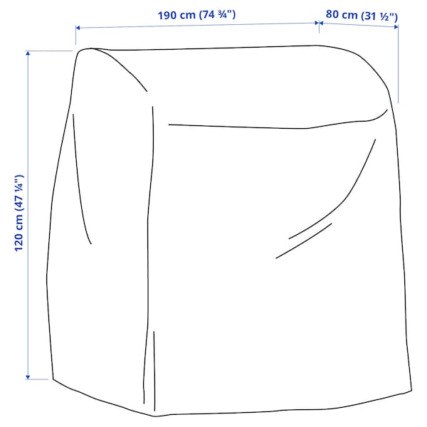 IKEA TOSTERÖ cover for outdoor furniture, table and chairs/black, 74 3/4x31 1/2 in, Ikea Ireland | 0157PFUDH