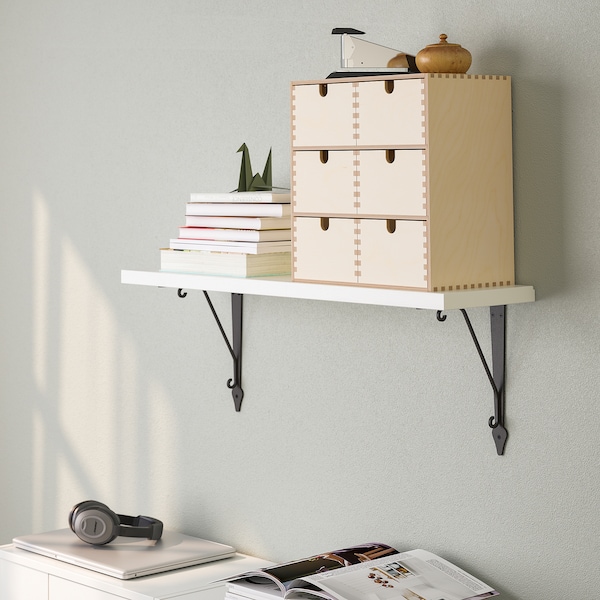 IKEA TRANHULT / KROKSHULT wall shelf, 31 1/2x7 7/8 in White Stained Aspen, Ikea Ireland | 4271DVKPC