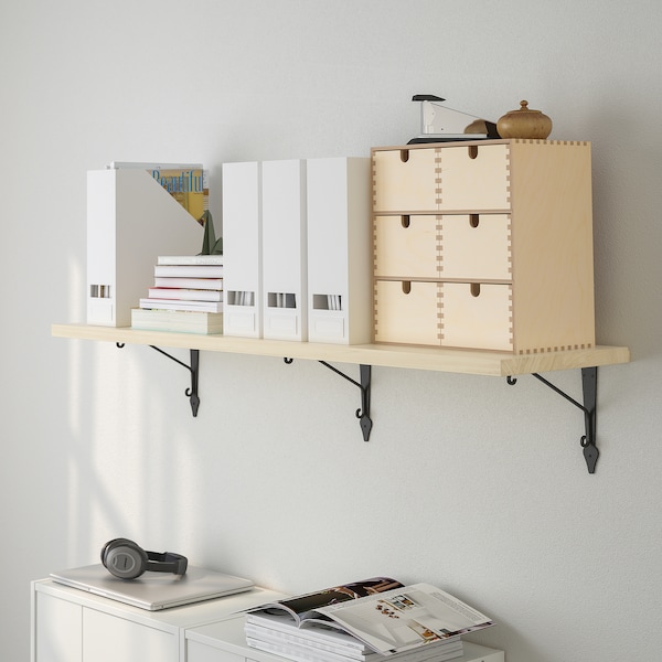 IKEA TRANHULT / KROKSHULT wall shelf, 47 1/4x11 3/4 in Aspen, Ikea Ireland | 3781YNAEL