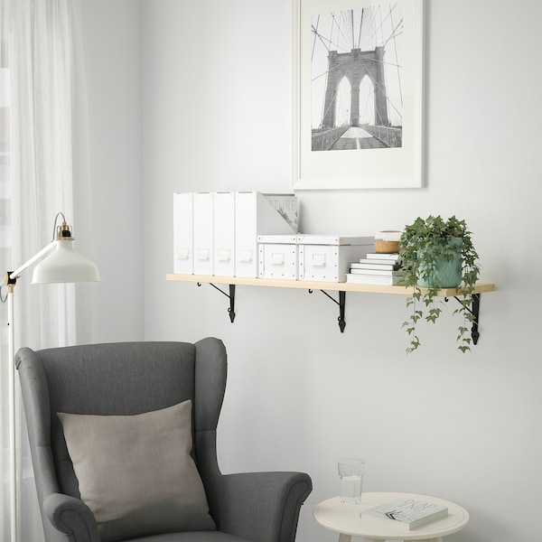 IKEA TRANHULT / KROKSHULT wall shelf, 47 1/4x11 3/4 in Aspen, Ikea Ireland | 3781YNAEL
