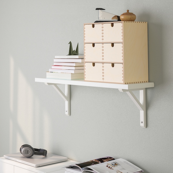 IKEA TRANHULT / SANDSHULT wall shelf, 31 1/2x7 7/8 in White Stained Aspen, Ikea Ireland | 3124KHGVT