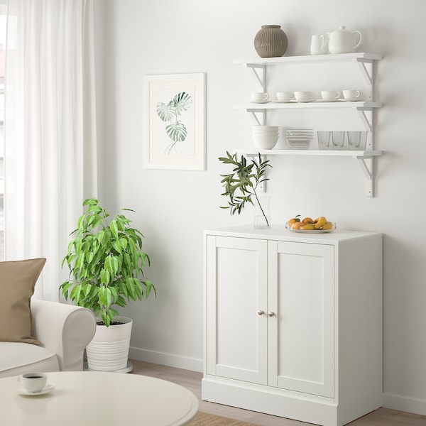 IKEA TRANHULT / SANDSHULT wall shelf combination, 31 1/2x7 7/8 in White Stained Aspen, Ikea Ireland | 7942NADGB