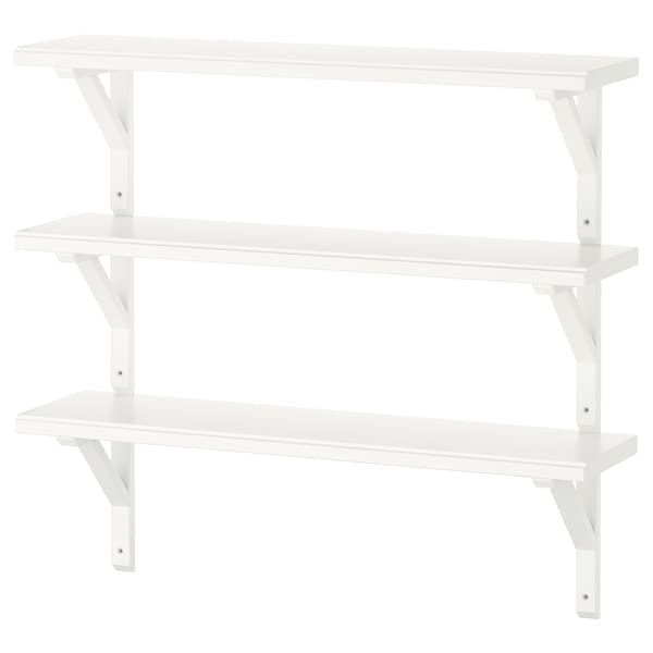 IKEA TRANHULT / SANDSHULT wall shelf combination, 31 1/2x7 7/8 in White Stained Aspen, Ikea Ireland | 7942NADGB