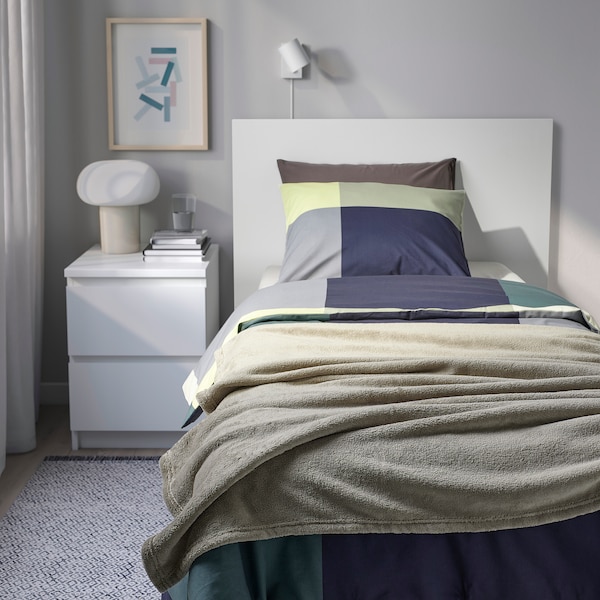IKEA TRATTVIVA bedspread, Twin/Full Light Gray / Green, Ikea Ireland | 3180UOIEK