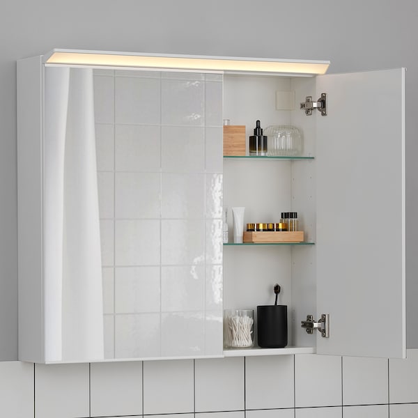 IKEA TREASJÖN mirror cabinet w/2 doors & light, 31 1/2x6 3/4x29 1/2 in, Ikea Ireland | 2509PTRCY