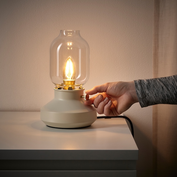 IKEA TÄRNABY table lamp with LED bulb, 10 in Dimmable Beige, Ikea Ireland | 0451BJEUK