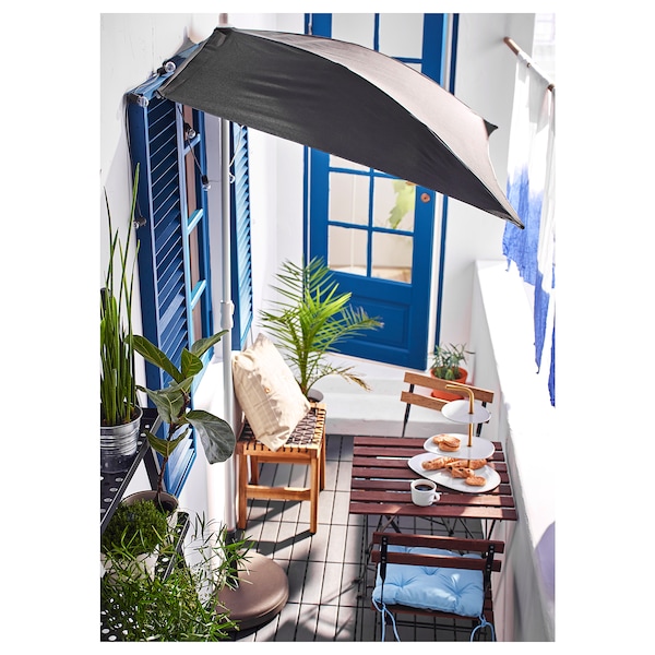 IKEA TÄRNÖ chair, outdoor, foldable Black / Light Brown Stained, Ikea Ireland | 8062SGONH