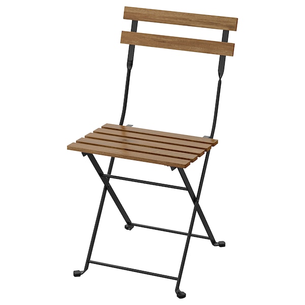 IKEA TÄRNÖ chair, outdoor, foldable Black / Light Brown Stained, Ikea Ireland | 8062SGONH