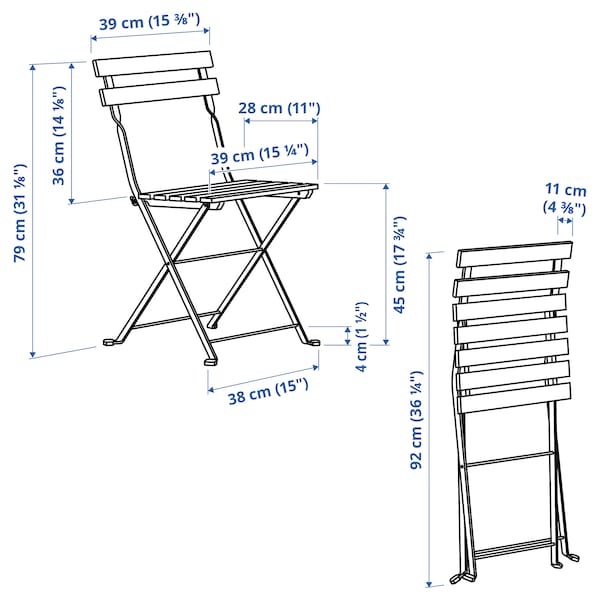 IKEA TÄRNÖ chair, outdoor, foldable White / Green, Ikea Ireland | 0827CARLW