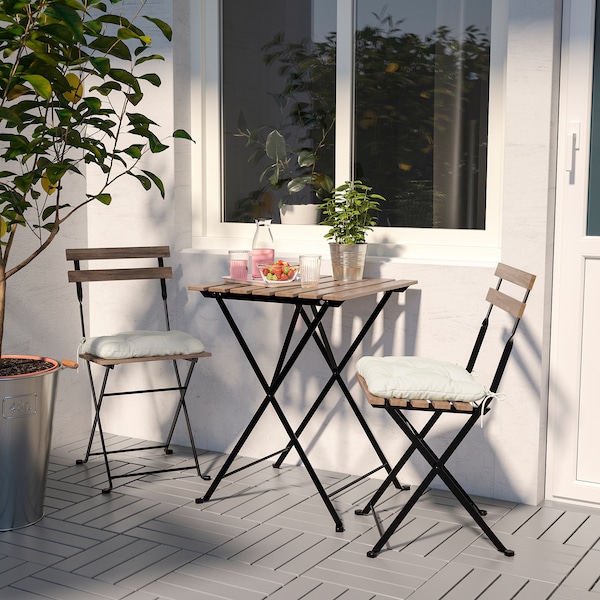IKEA TÄRNÖ table+2 chairs, outdoor Black / Light Brown Stained, Ikea Ireland | 0274XNJHP