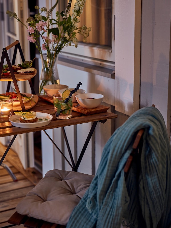 IKEA TÄRNÖ table+2 chairs, outdoor Black / Light Brown Stained, Ikea Ireland | 0274XNJHP