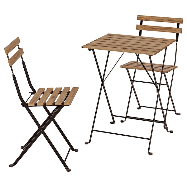 IKEA TÄRNÖ table+2 chairs, outdoor Black / Light Brown Stained, Ikea Ireland | 0274XNJHP