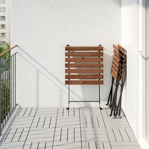 IKEA TÄRNÖ table+2 chairs, outdoor Black / Light Brown Stained / Kuddarna Gray, Ikea Ireland | 1270QZRXW