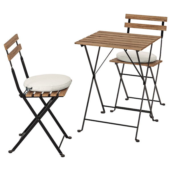 IKEA TÄRNÖ table+2 chairs, outdoor Black / Light Brown Stained / Frösön / Duvholmen Beige, Ikea Ireland | 8467RVLGA