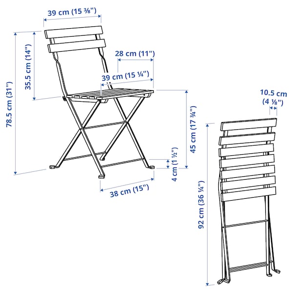 IKEA TÄRNÖ table+2 chairs, outdoor White / Green, Ikea Ireland | 1052TWAIS
