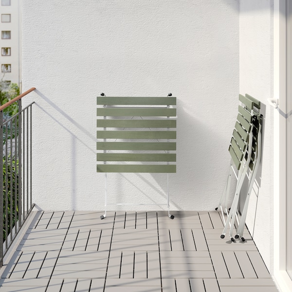 IKEA TÄRNÖ table+2 chairs, outdoor White / Green / Kuddarna Gray, Ikea Ireland | 4568SNMJQ