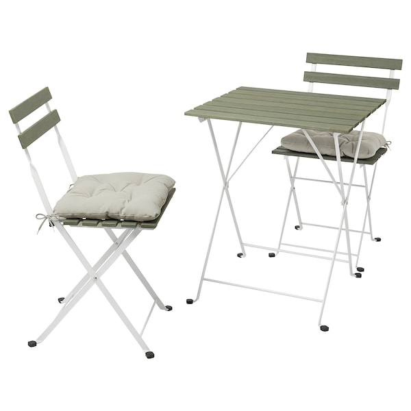 IKEA TÄRNÖ table+2 chairs, outdoor White / Green / Kuddarna Gray, Ikea Ireland | 4568SNMJQ