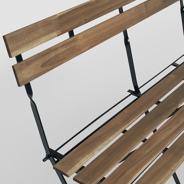 IKEA TÄRNÖ table, 2 chairs and bench, outdoor, black/light brown stained/Kuddarna gray, Ikea Ireland | 2506EZUTL