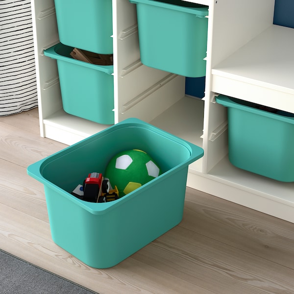 IKEA TROFAST storage combination, 39x17 3/8x37 in White / Turquoise, Ikea Ireland | 8216WYCGS