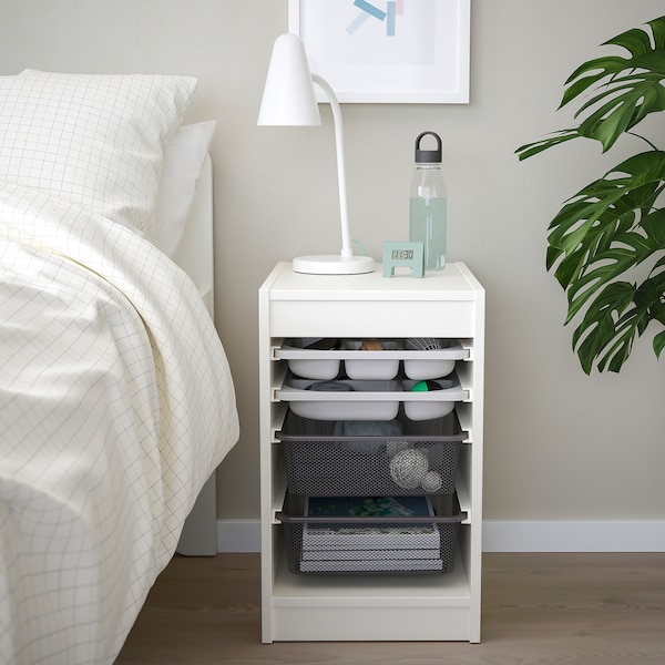 IKEA TROFAST storage combination w boxes/trays, 13 3/8x17 3/8x22 in White Gray / Dark Gray, Ikea Ireland | 0859VCJWR