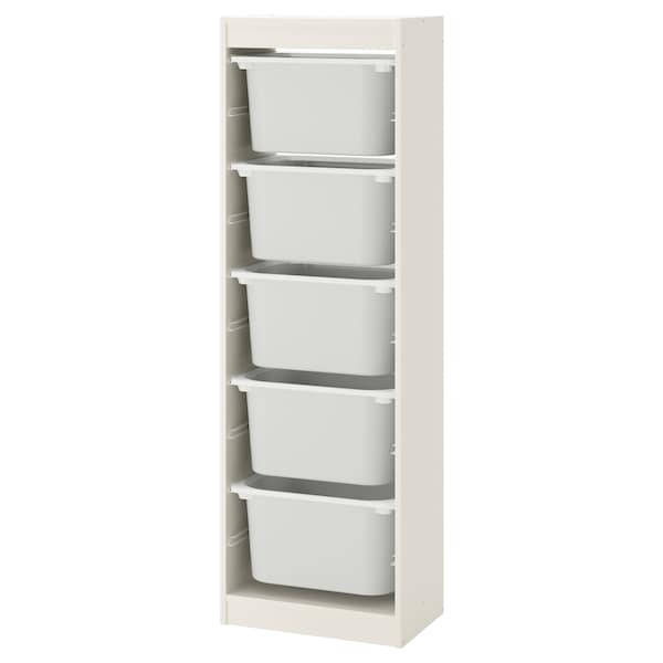 IKEA TROFAST storage combination with boxes, 18 1/8x11 3/4x57 1/8 in White / White, Ikea Ireland | 4726HJWSI