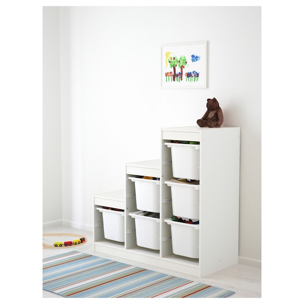 IKEA TROFAST storage combination with boxes, 39x17 3/8x37 in White, Ikea Ireland | 1294GXOJU