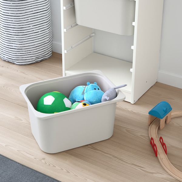 IKEA TROFAST storage combination with boxes, 18 1/8x11 3/4x37 in White / White Gray, Ikea Ireland | 1706MPXJB