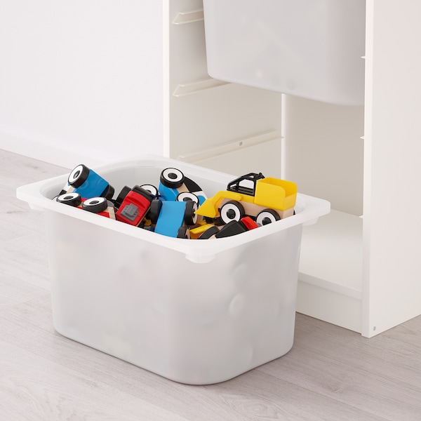 IKEA TROFAST storage combination with boxes, 18 1/8x11 3/4x37 in White / Green White, Ikea Ireland | 6043ACHKS