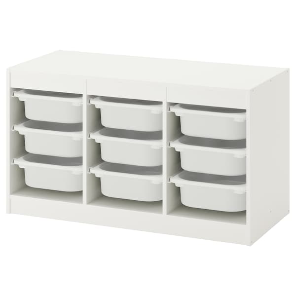 IKEA TROFAST storage combination with boxes, 39x17 3/8x22 in White / White, Ikea Ireland | 1657OEZDC