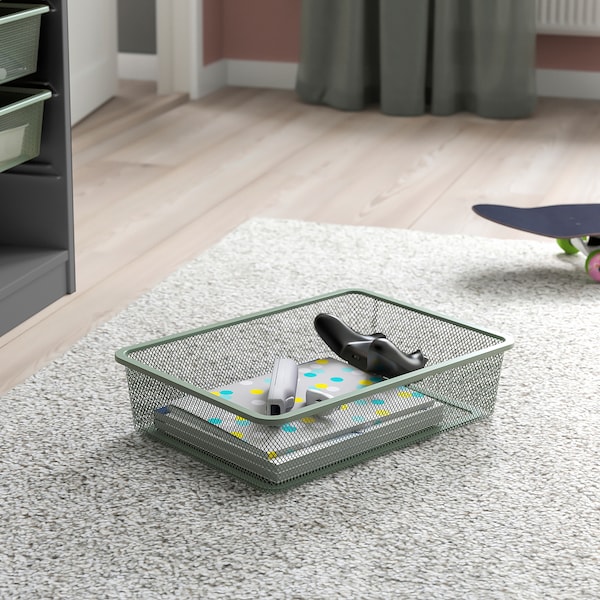 IKEA TROFAST storage combination with boxes, 39x17 3/8x22 in Gray / Light Green / Gray, Ikea Ireland | 0586KUWVA