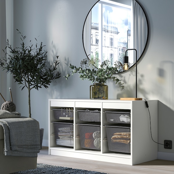 IKEA TROFAST storage combination with boxes, 39x17 3/8x22 in White / Dark Gray, Ikea Ireland | 5380UTRIK