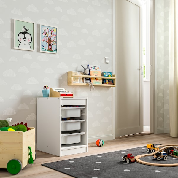 IKEA TROFAST storage combination with boxes, 13 3/8x17 3/8x22 in White / White, Ikea Ireland | 8620GILKO
