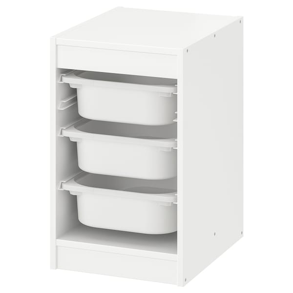 IKEA TROFAST storage combination with boxes, 13 3/8x17 3/8x22 in White / White, Ikea Ireland | 8620GILKO