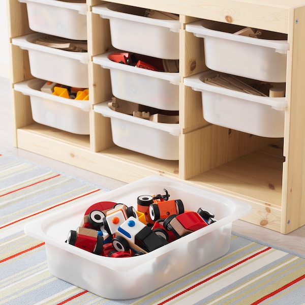 IKEA TROFAST storage combination with boxes, 36 5/8x17 3/8x20 1/2 in Light White Stained Pine / White, Ikea Ireland | 9234BGKPH