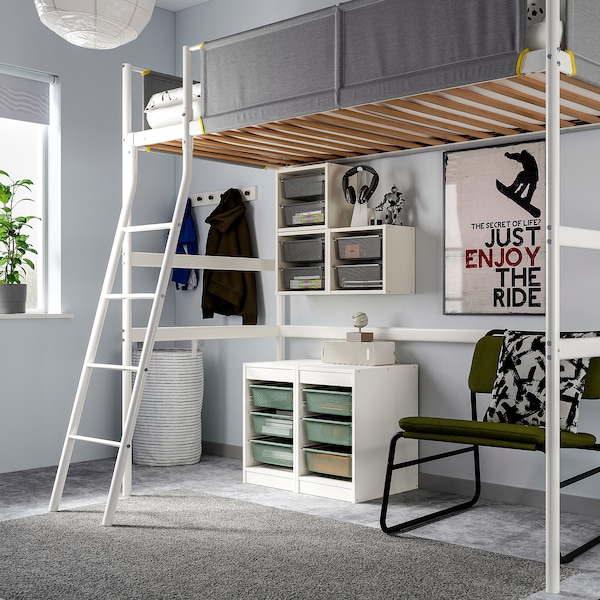 IKEA TROFAST storage combination with boxes, 13 3/8x17 3/8x22 in White / Light Green / Gray, Ikea Ireland | 7510GVONY
