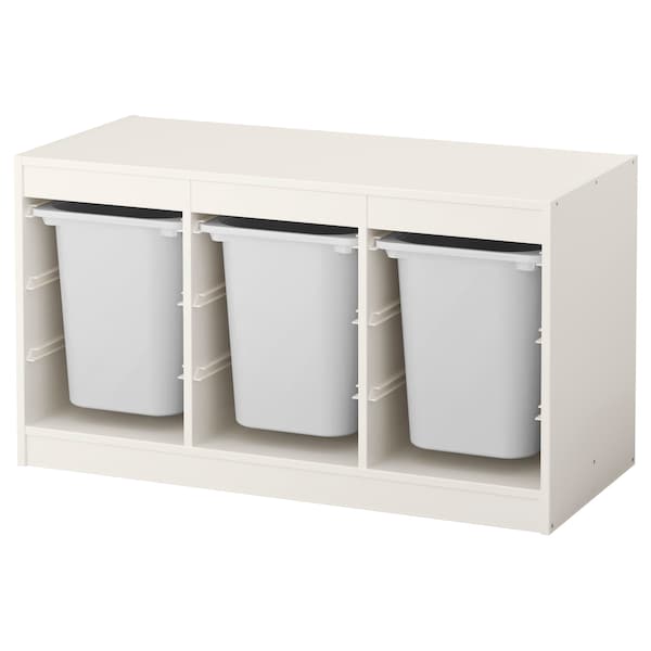 IKEA TROFAST storage combination with boxes, 39x17 3/8x22 in White / White, Ikea Ireland | 0145DWMVG