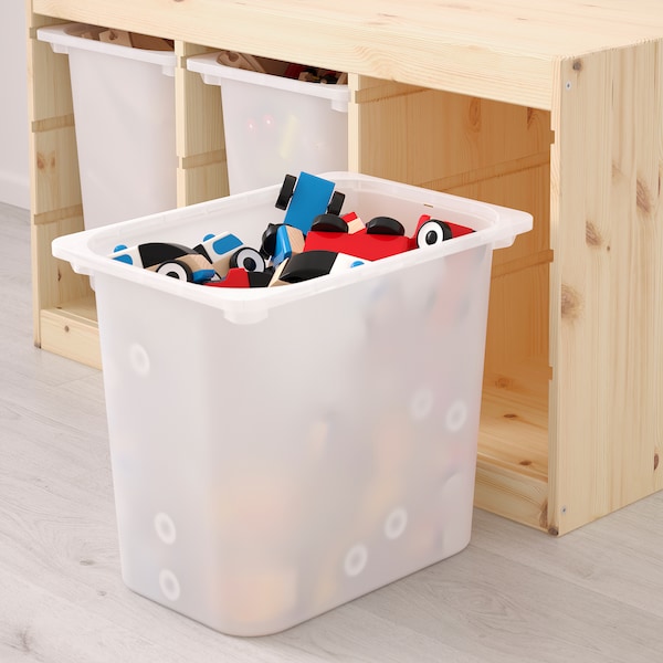 IKEA TROFAST storage combination with boxes, 36 5/8x17 3/8x20 1/2 in Light White Stained Pine / White, Ikea Ireland | 2409EYMCA