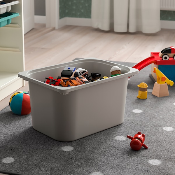 IKEA TROFAST storage combination with box/trays, 13 3/8x17 3/8x22 in White Gray / Turquoise, Ikea Ireland | 6283USLFX