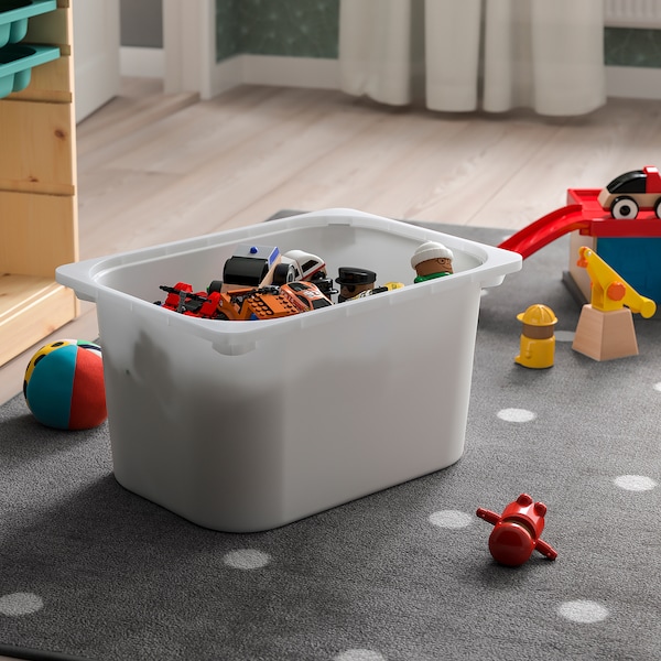 IKEA TROFAST storage combination with boxes/tray, 17 3/8x11 3/4x35 7/8 in Light White Stained Pine White / Gray, Ikea Ireland | 8631WRTLE